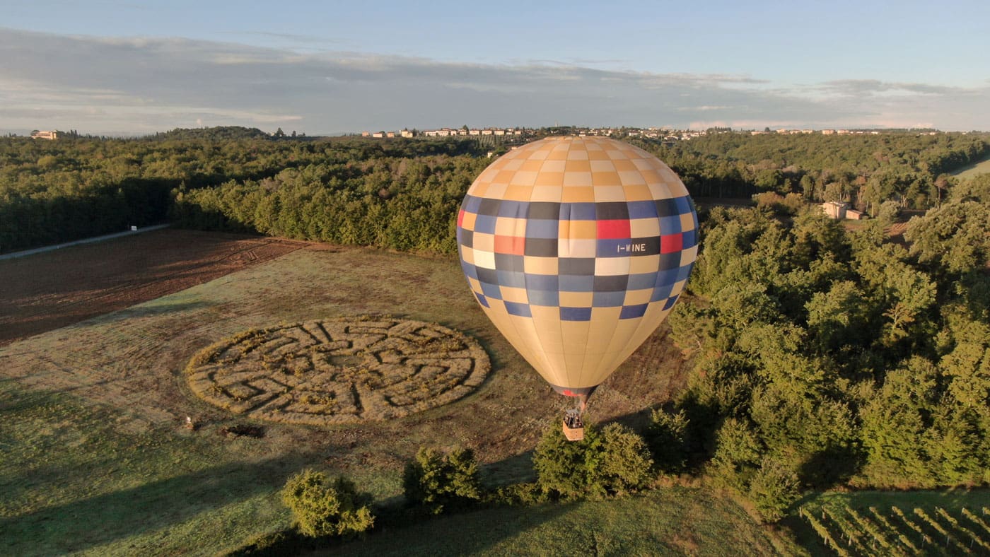 Wie hebt der Heißluftballon ab? 1 Balloon in Tuscany