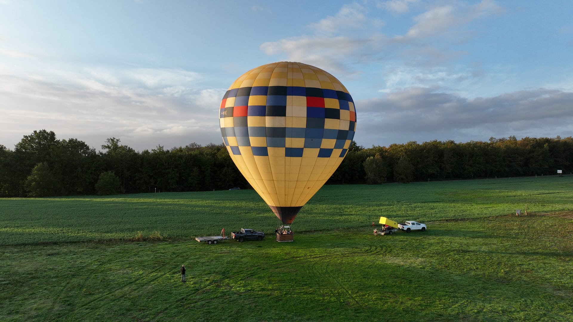 Wie hebt der Heißluftballon ab? 2 Balloon in Tuscany